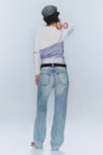 Hellblau - Anti – Unisex-Jeans mit niedrigem Bund - 5