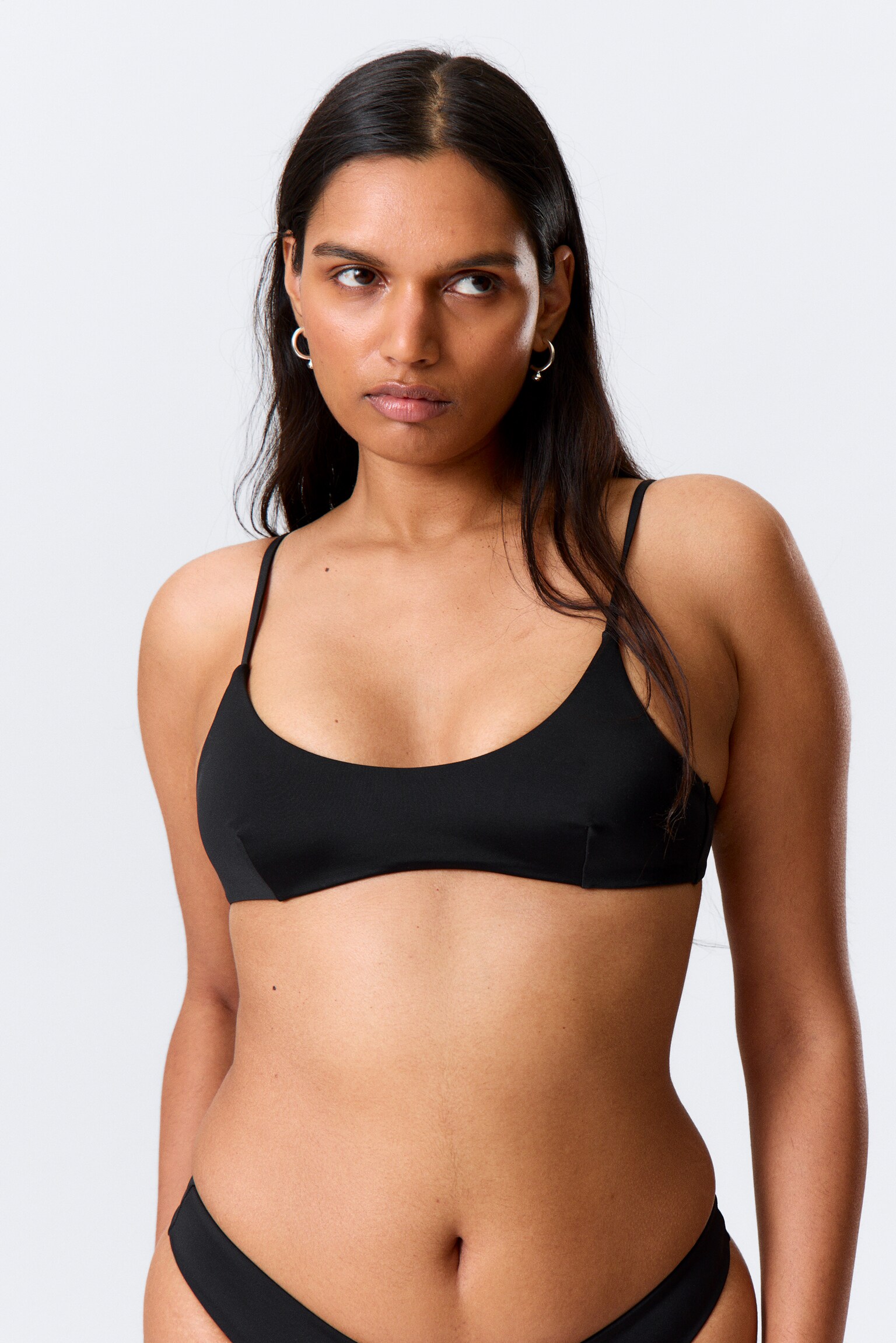 Strappy Bikini Top - Black/Světle zelená - 1