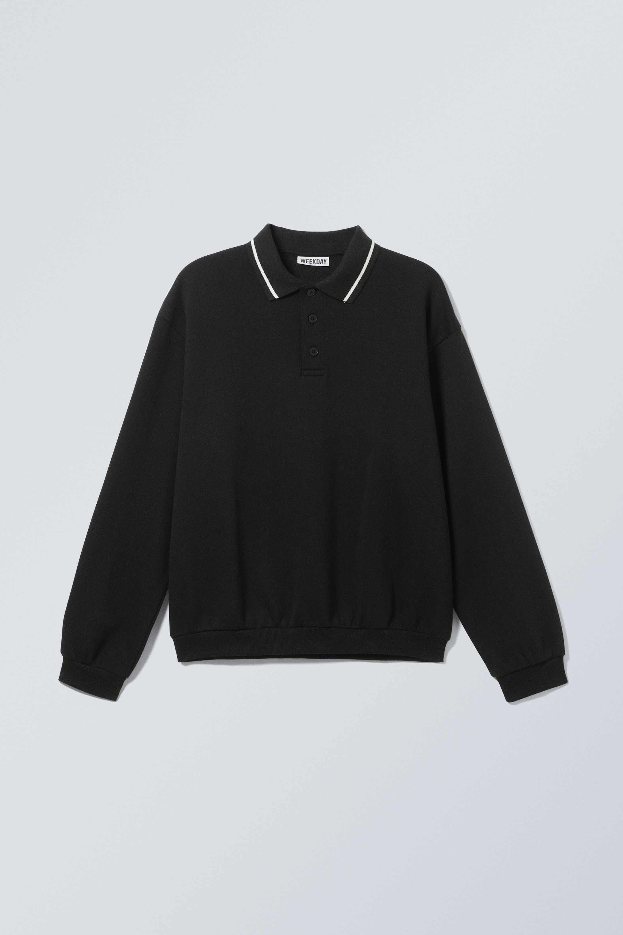 Visa större bild: Ledig Polo-Sweatshirt - Svart - HERR | H&M FI 1