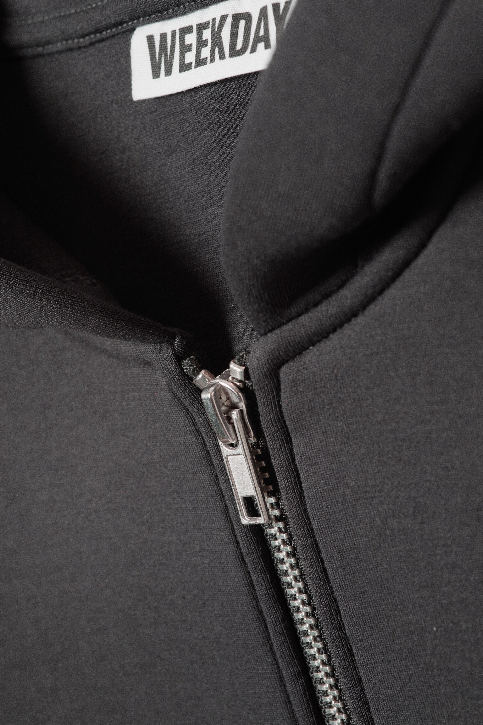 Oversized Scuba Zip-hoodie - Mörkgrå/Svart/Gråmelerad - 4