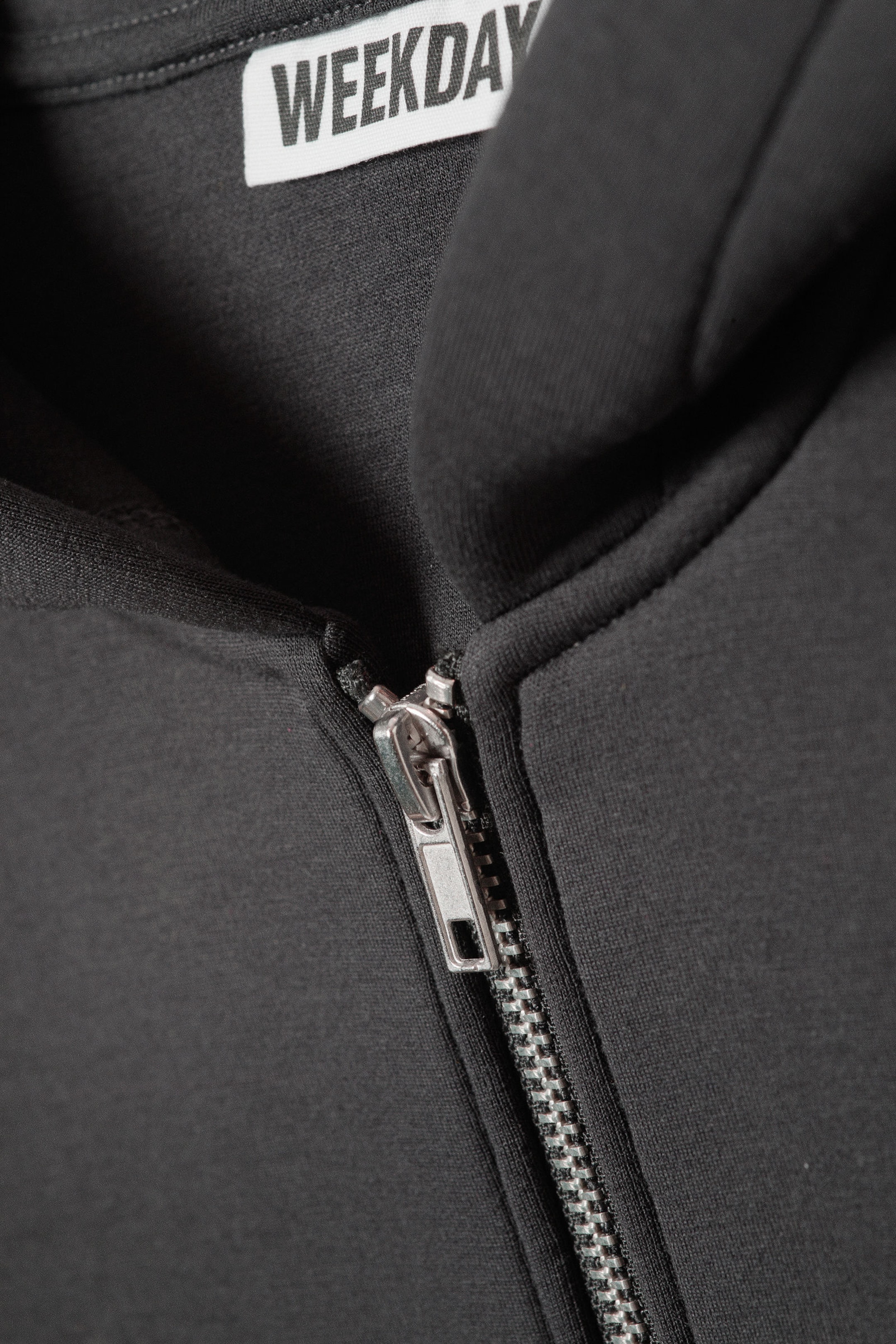 Dark Grey - Oversized Scuba Zip-Hoodie - 4
