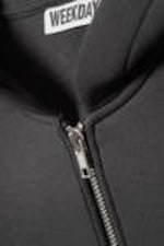 Dark Grey - Oversized Scuba Zip-Hoodie - 4