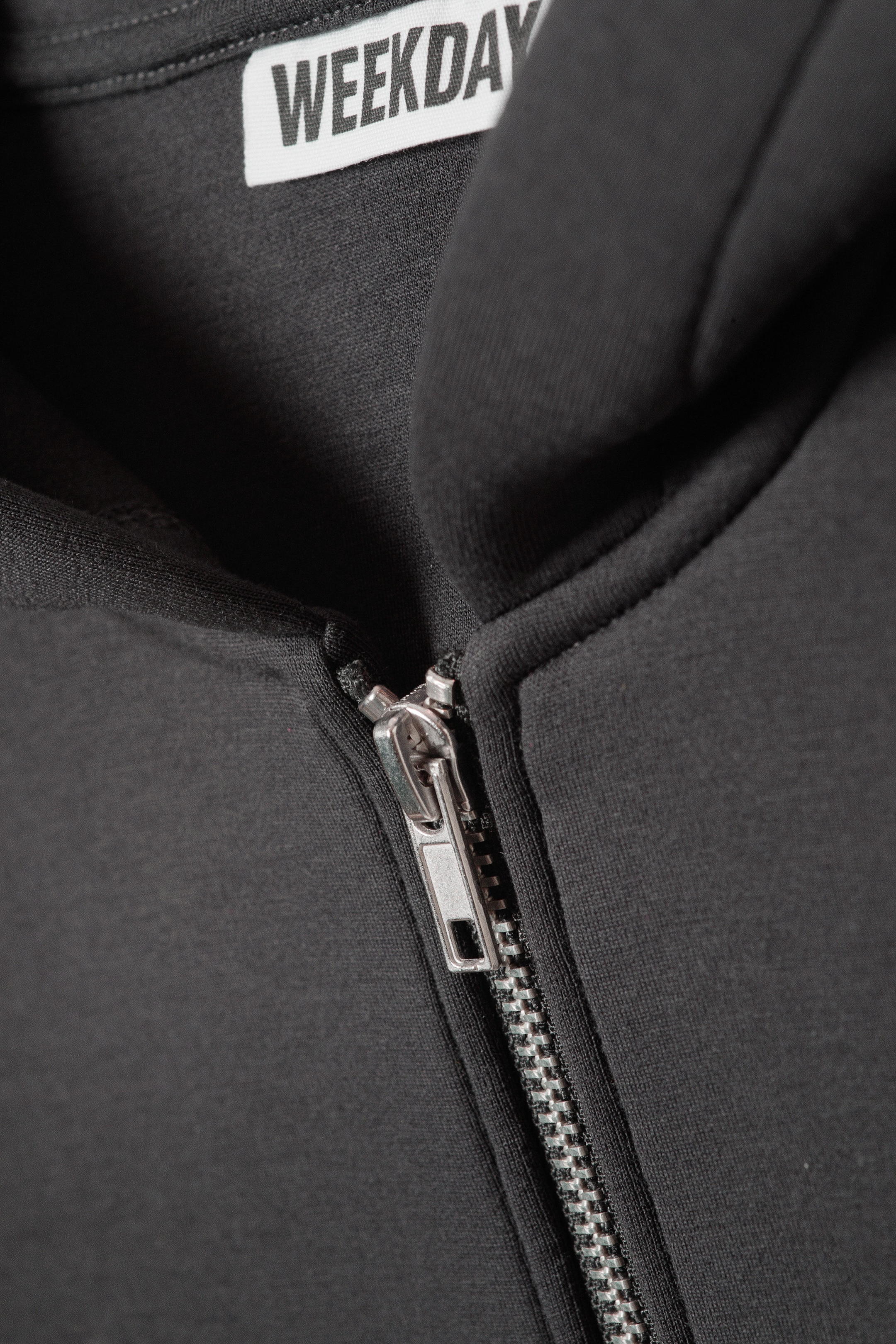 Dark Grey - Oversized Scuba Zip-Hoodie - 2