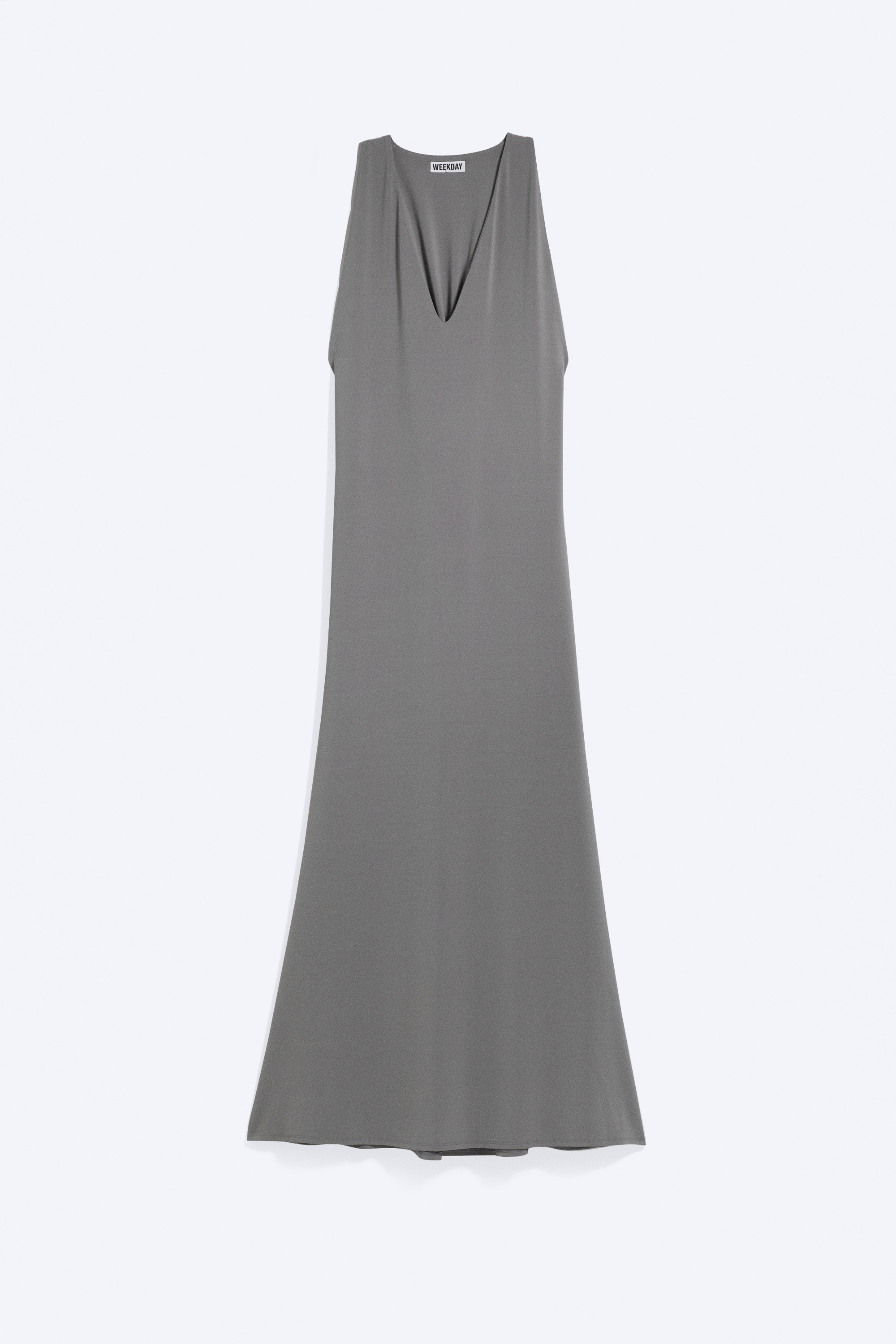 Gathered Maxi Dress - Grigio polvere/Nero