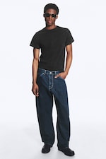 Blue Rinse - Dunkelblau - Low Waist Loose Skewed Jeans - 2