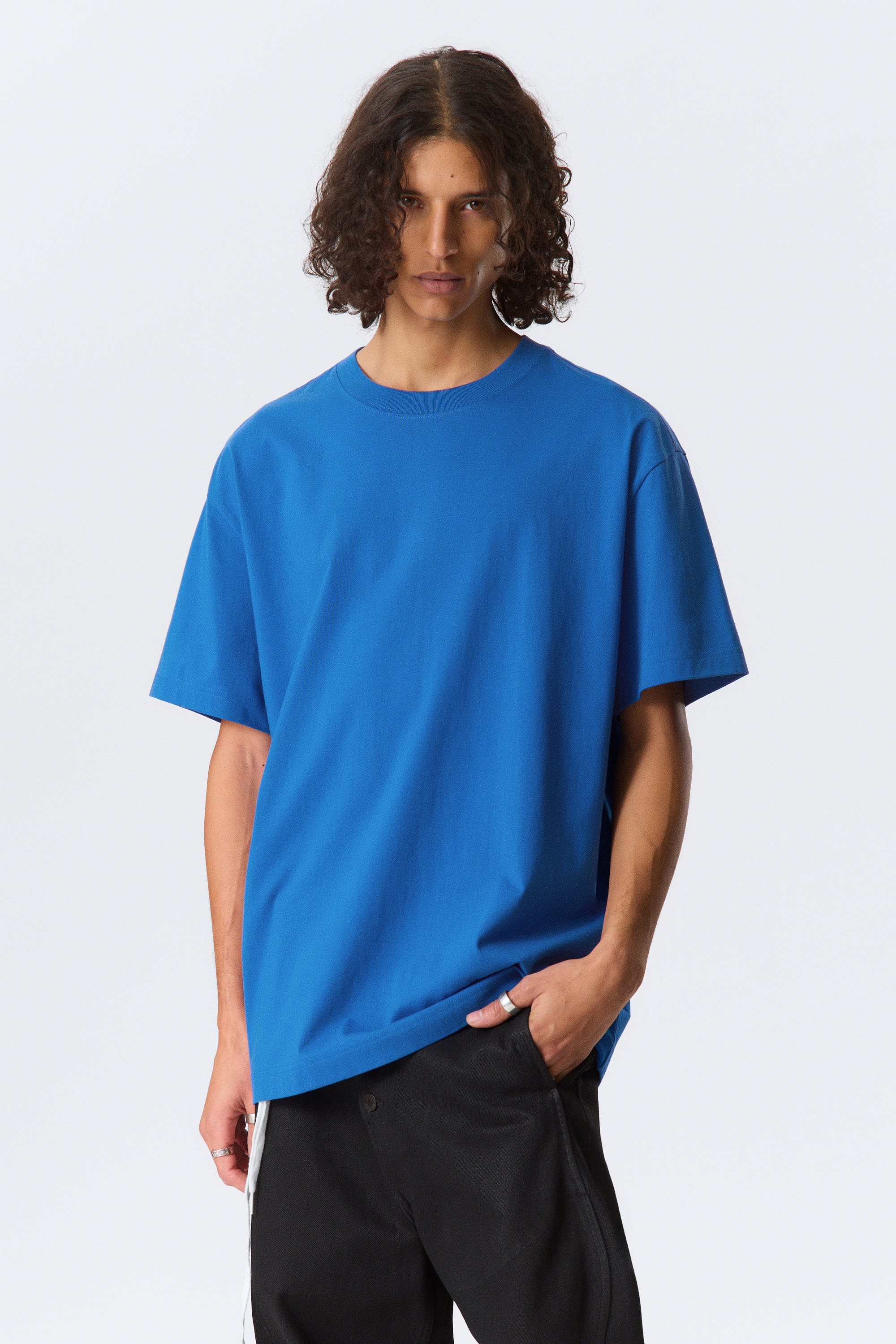 Oversized Heavyweight T-shirt - Bright Blue/Pastelowa zieleń/Biały/Czarny/Zieleń khaki/Off Black