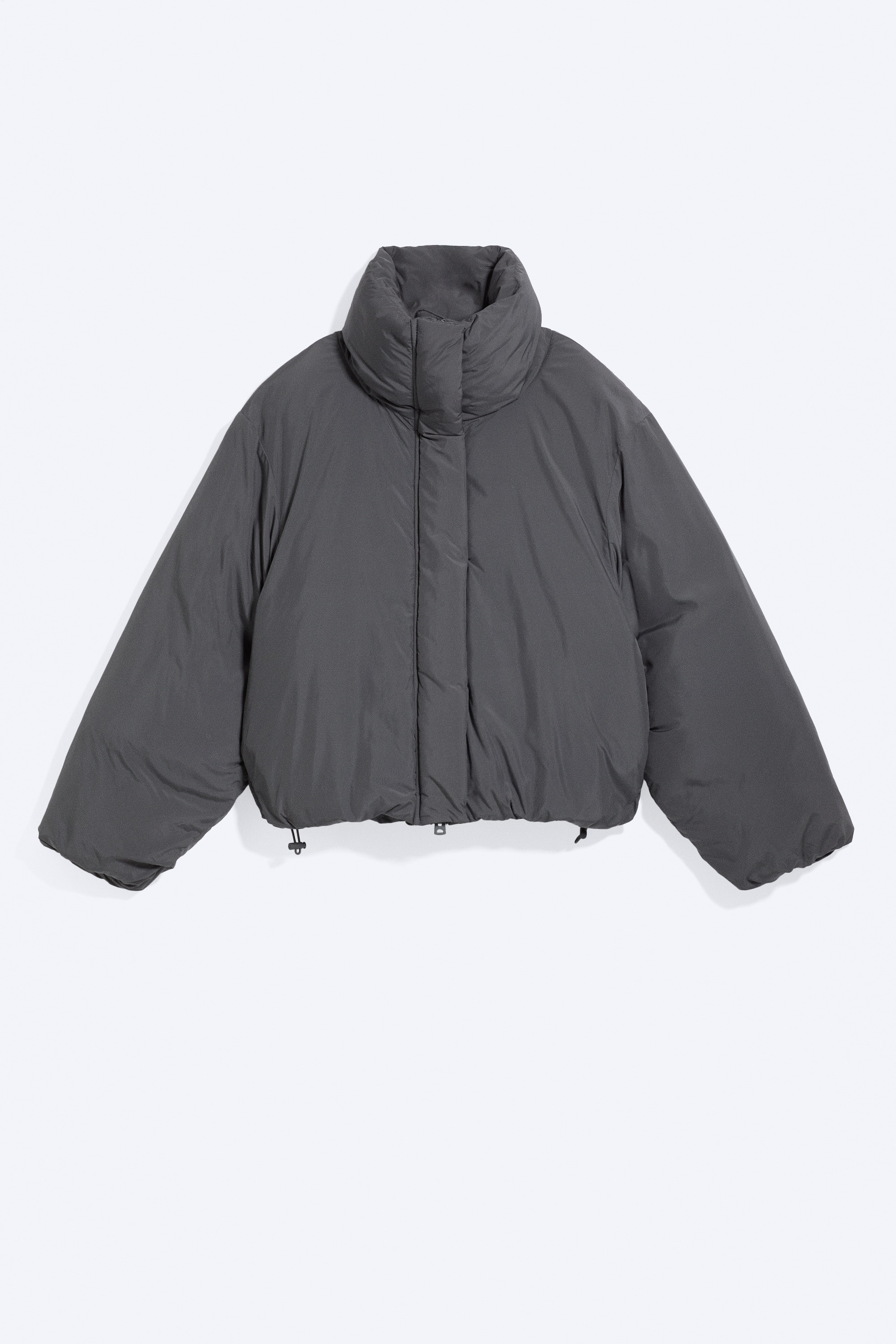 Schlichte Pufferjacke - Dunkelgrau/Schwarz