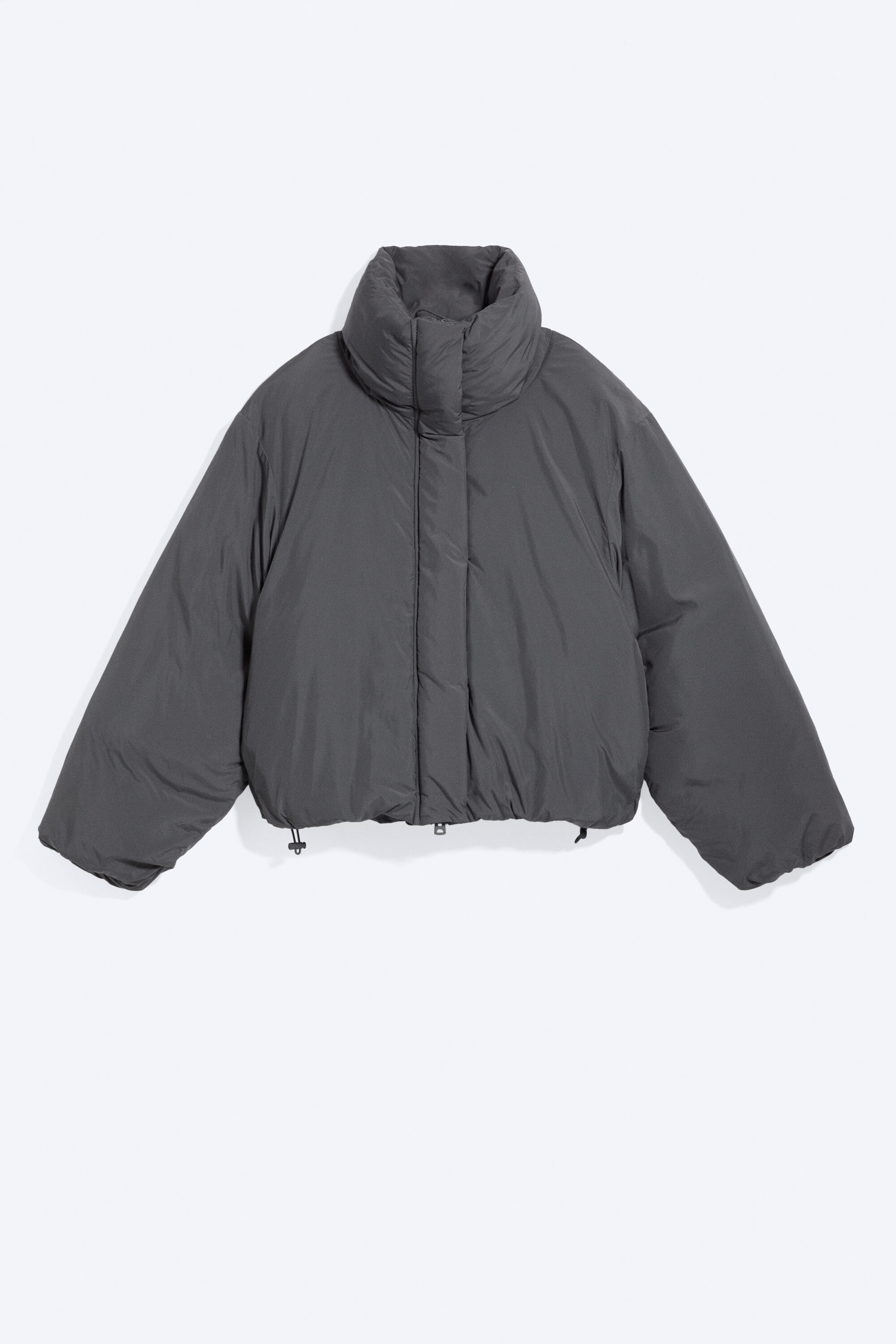 Dark Grey - Clean puffer jacket - 5
