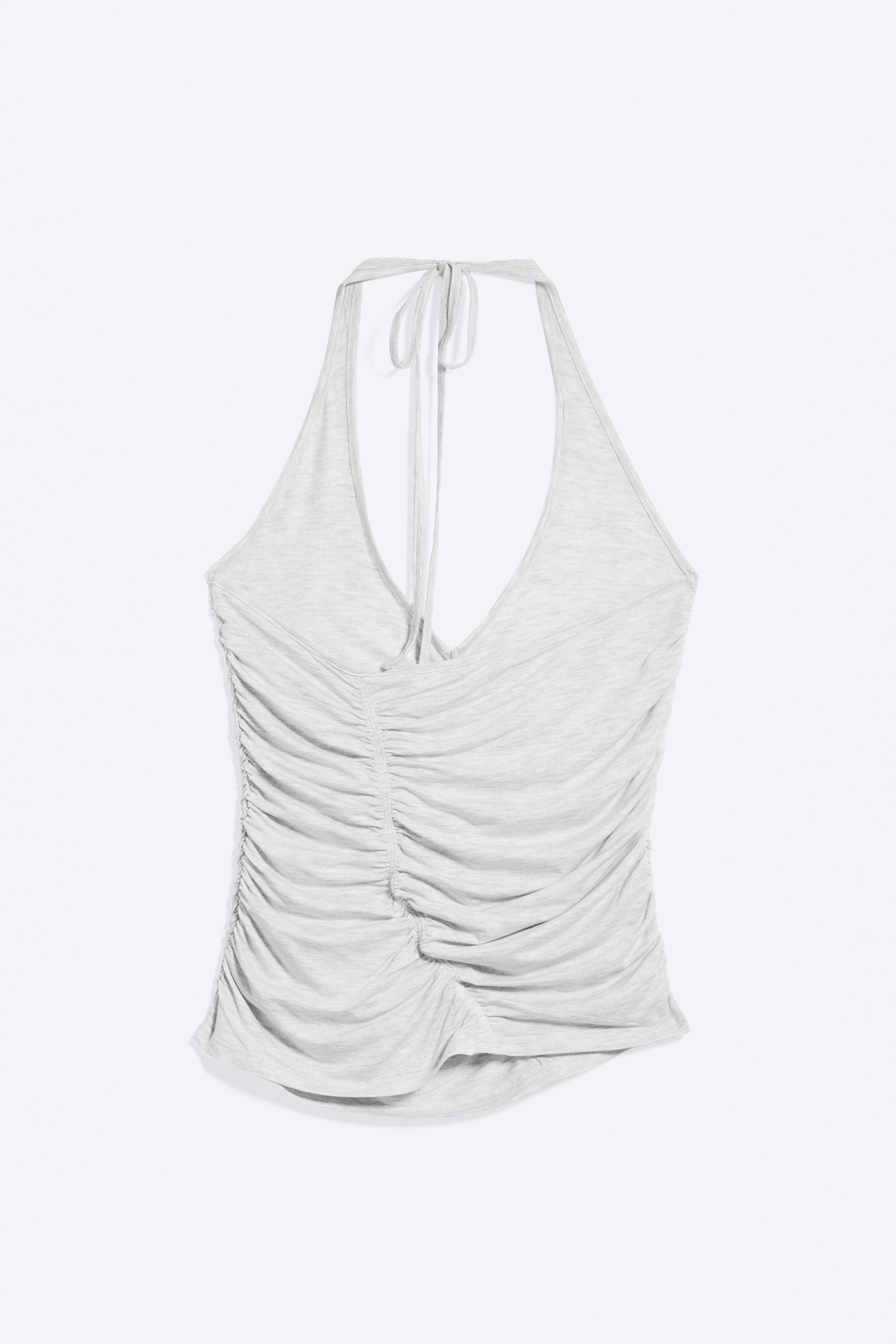 Ruched Halter Jersey Top