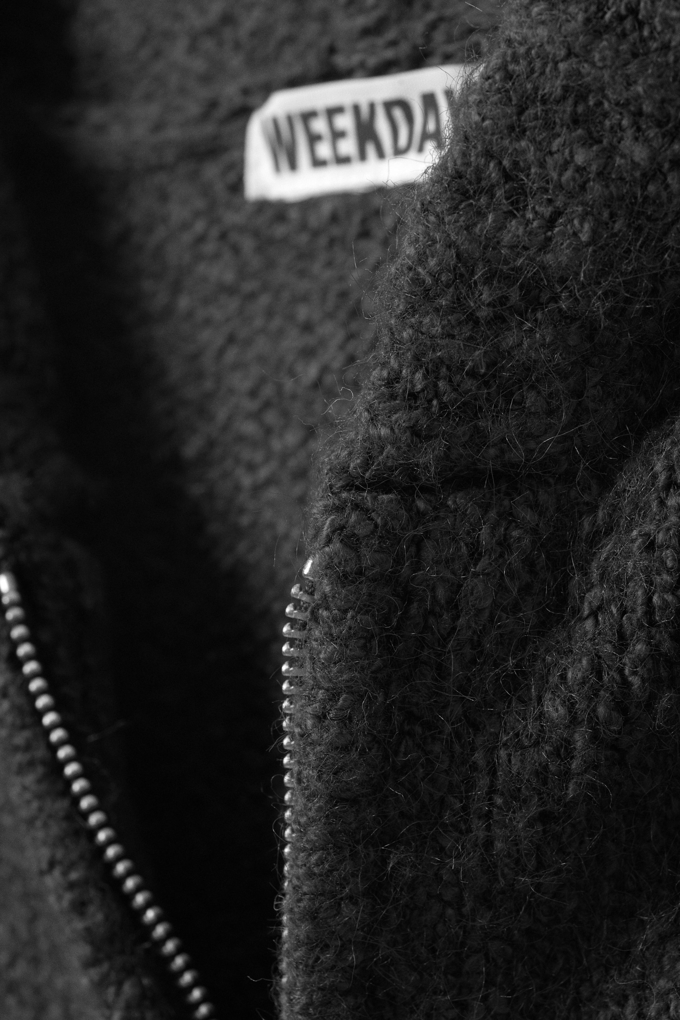 Dark Grey - Boxy Knitted Zip Hoodie - 2