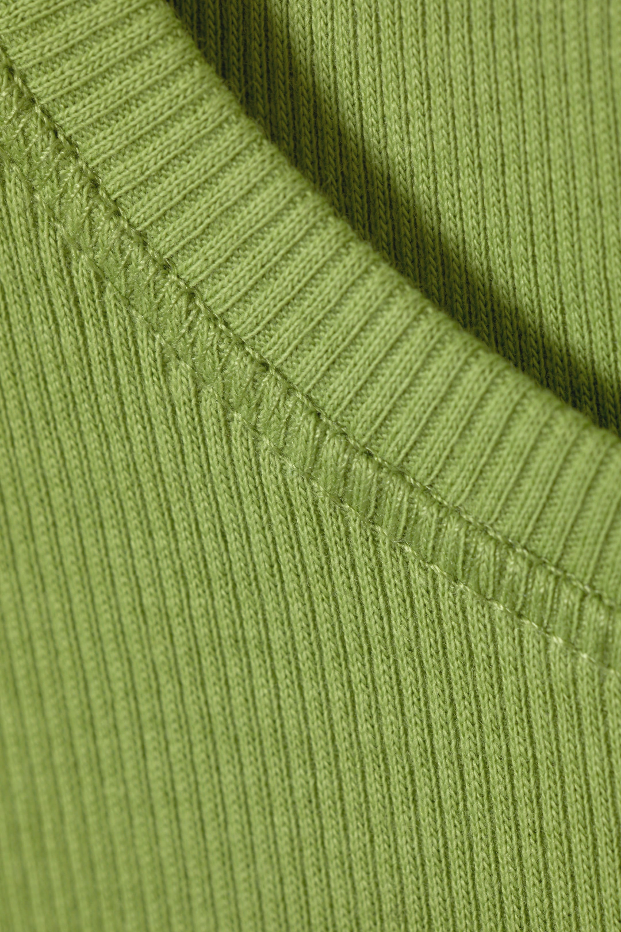 Poppy Green - Close Fitted Rib T-Shirt - 1