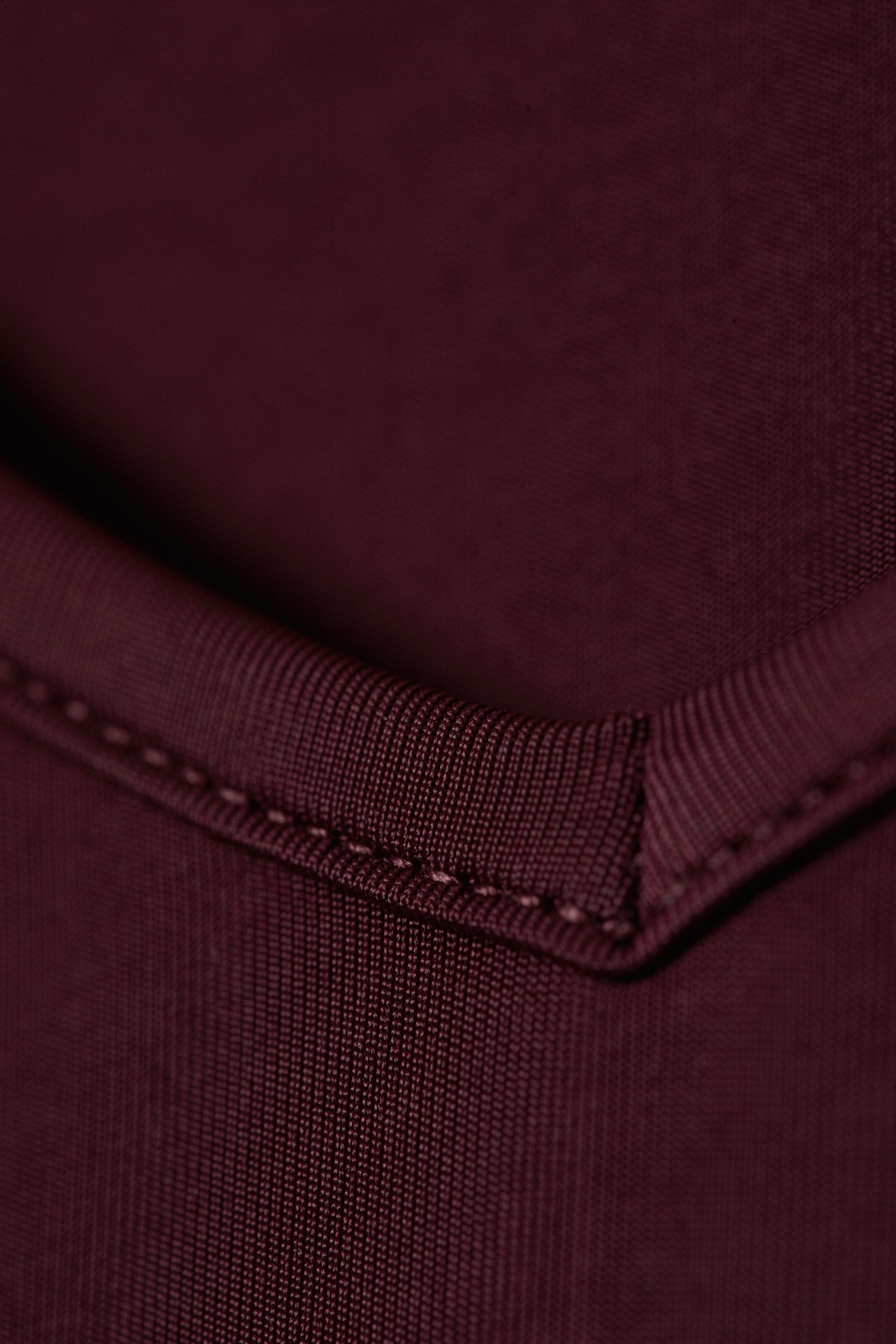 Long-Sleeved V-Neck Top - Burgundy/Light Pink - 5