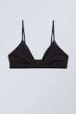 Schwarz - Weiches Triangel-Bustier Soul - 0