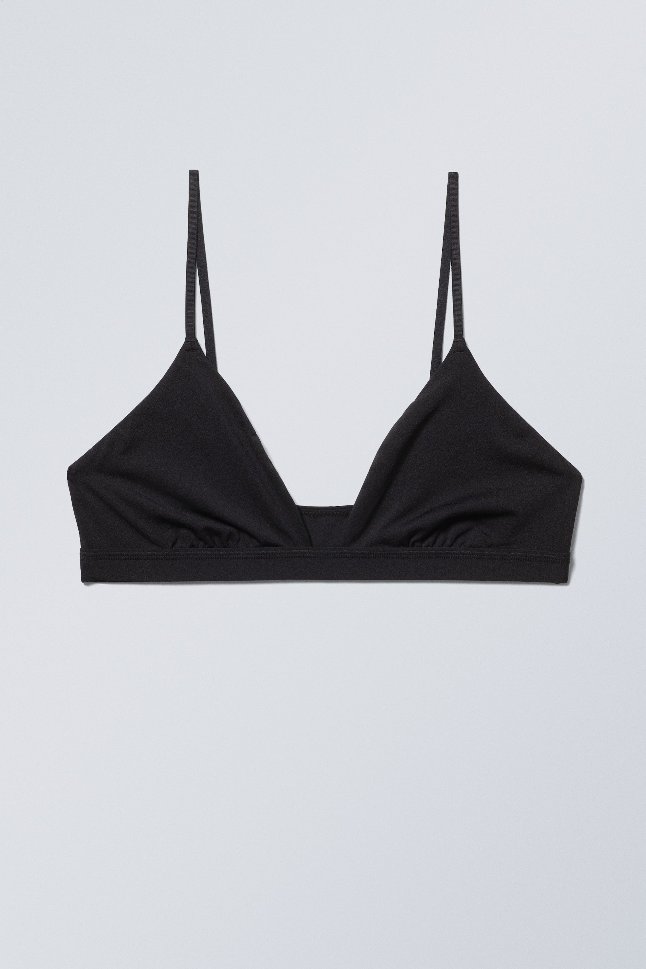 Black - Soft Triangle Bralette - 0