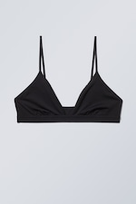 Black - Soft Triangle Bralette - 0