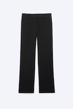 Black - Low-Rise Straight Suiting Trousers - 0