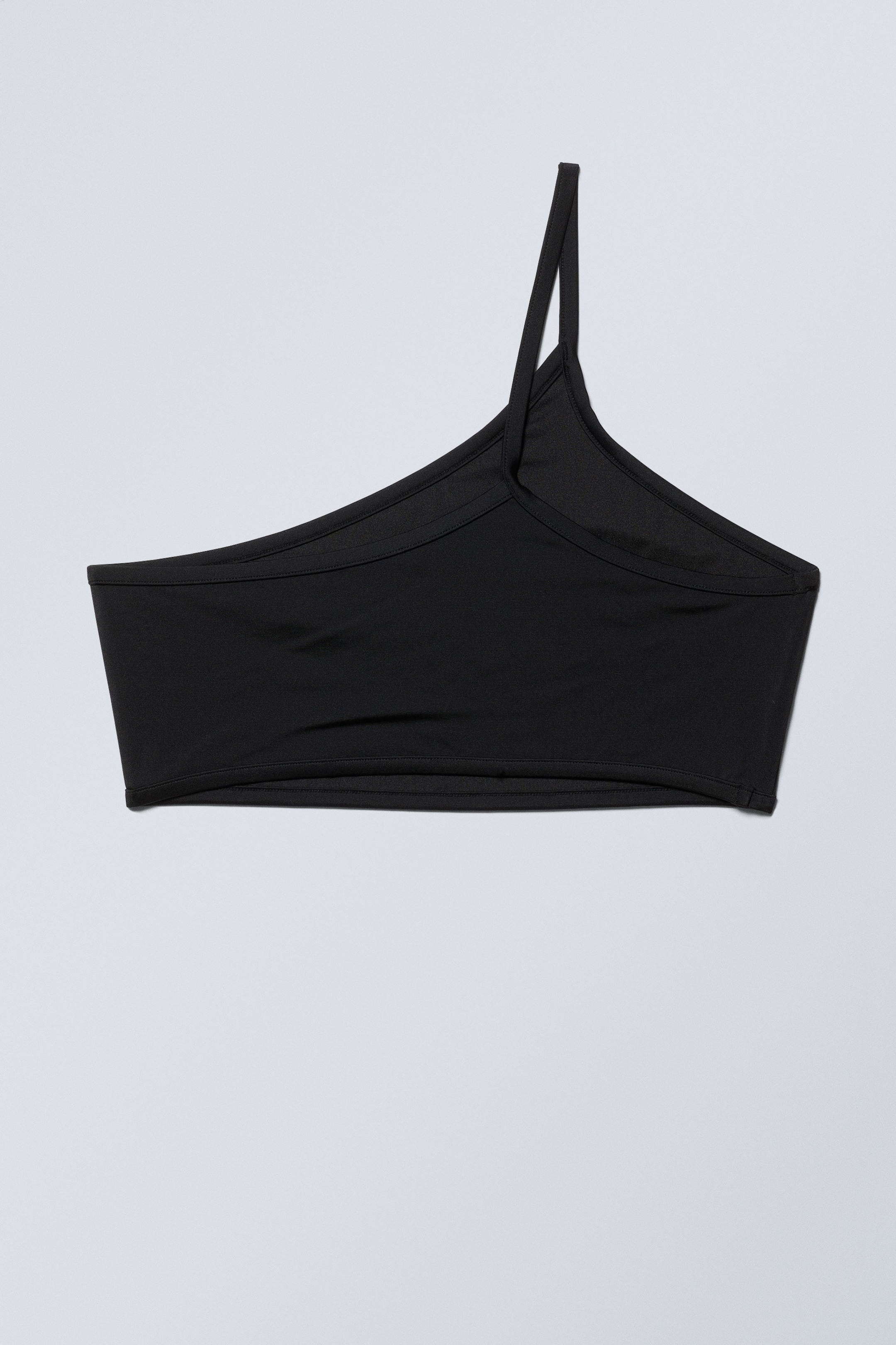 Black - One-Shoulder Bikini Top - 1
