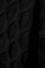 Schwarz - Locker gestrickter Strukturpullover - 1