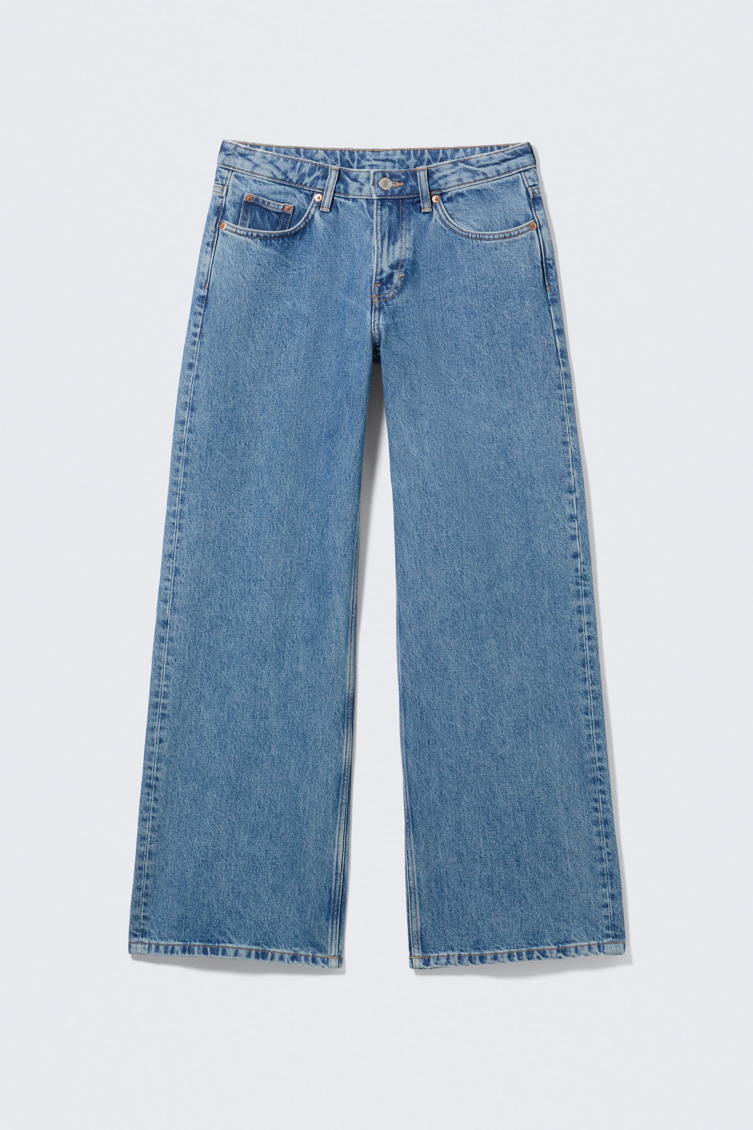 Imoo Low Rise Loose Wide Leg Jeans - 90s Blue - Middelblauw/Washed Black – Zwart/Desert Blue - Dark Blue - 2