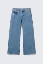 90s Blue - Medium Blue - Imoo Low Rise Loose Wide Leg Jeans - 5