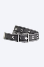 Donkergrijs - Geweven canvas riem - 0