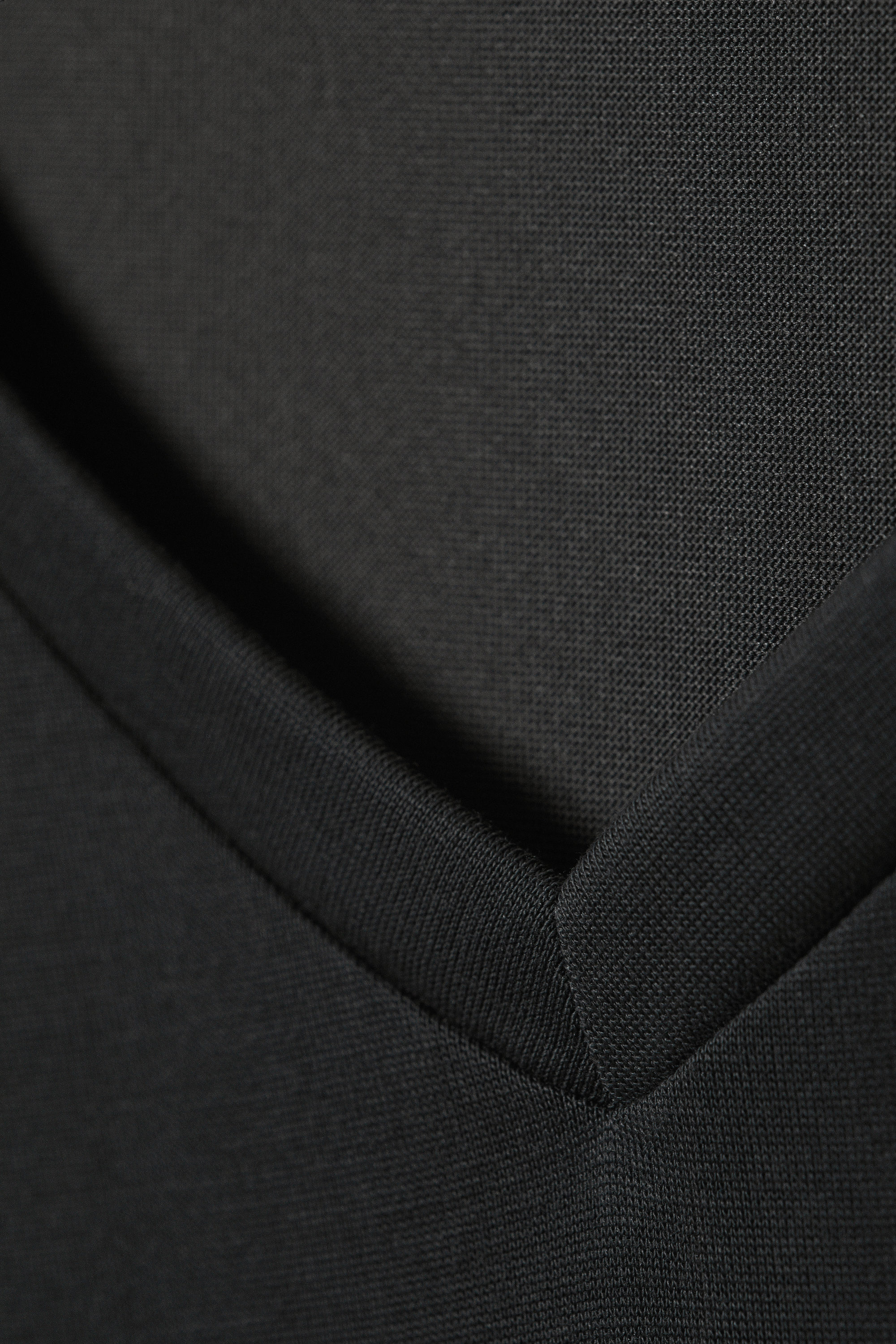 Washed Black - Long-Sleeved V-neck Top - 2