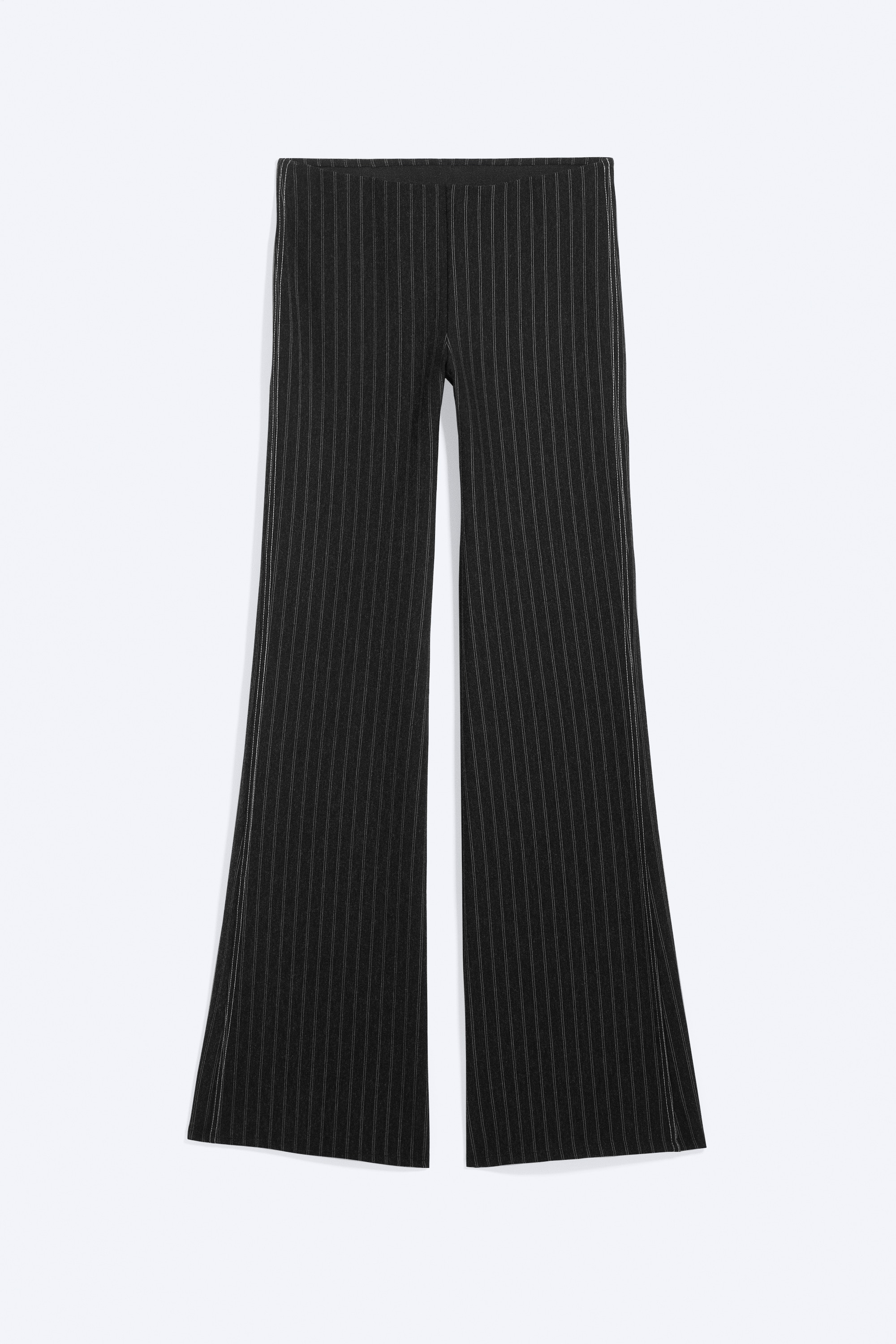 Pantaloni bootcut in tessuto per abiti - Grigio scuro gessato