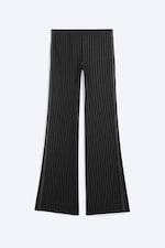 Dark Grey Pinstripe - Blair Bootcut Suiting Trousers - 3