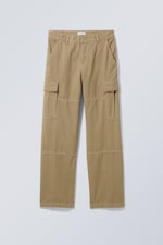 Beige - Cargobyxa med avslappnad passform Joel - 0