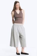 Dusty Plum - Ribbed V-neck Tank Top - 1