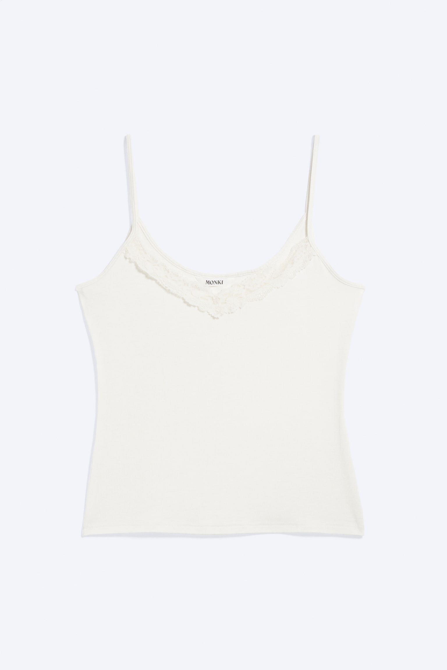 Camisole con spalline e lacci-Bianco sporco - 2