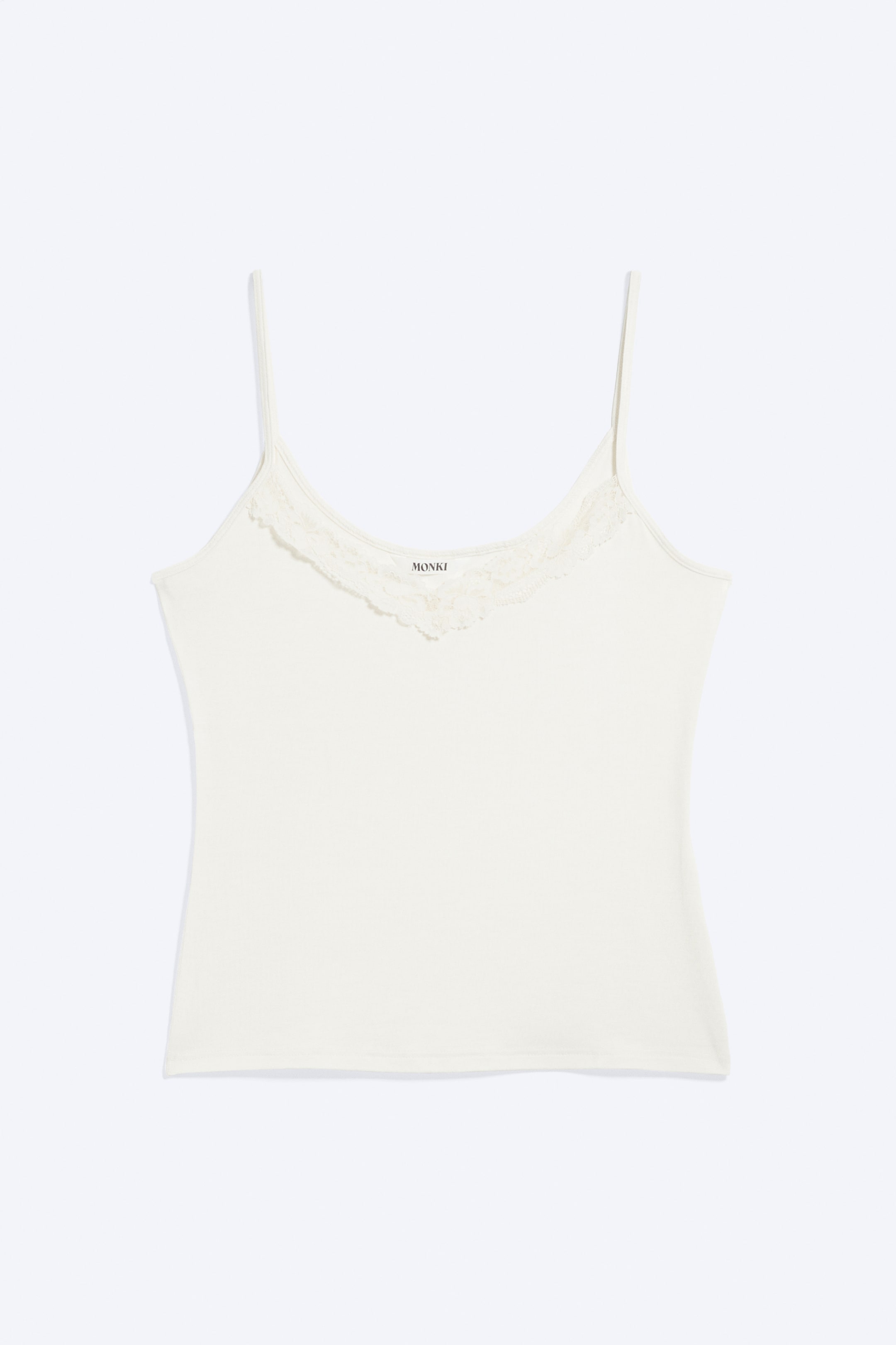 Visualizza l'immagine ingrandita: Trägertop mit Schnürung - Offwhite - DONNA | H&M CH 1