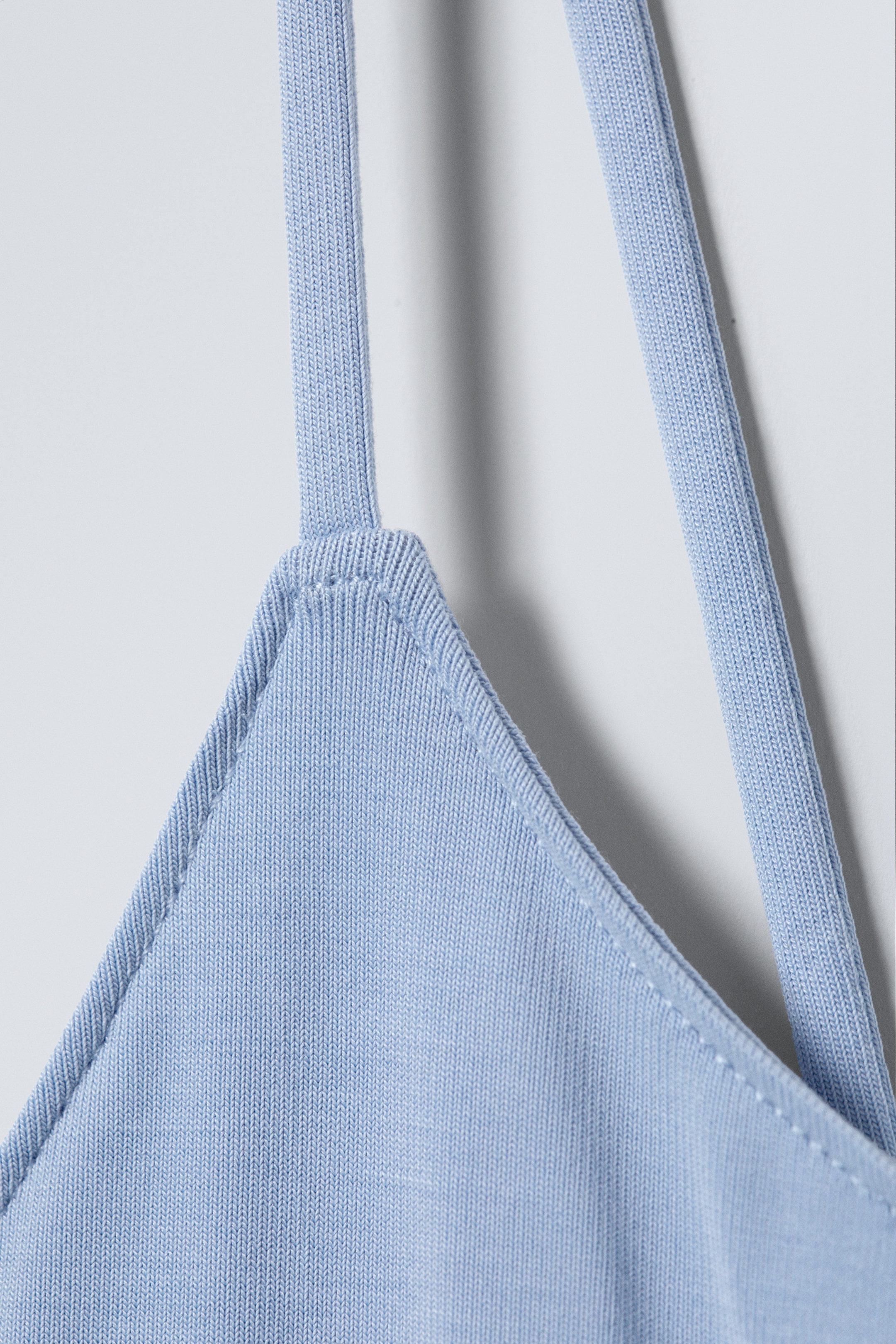 Light Blue - Strappy Mini Slip Dress - 2