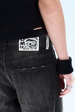 Chafe Black - Looser Regular Waist Loose Straight Jeans - 3