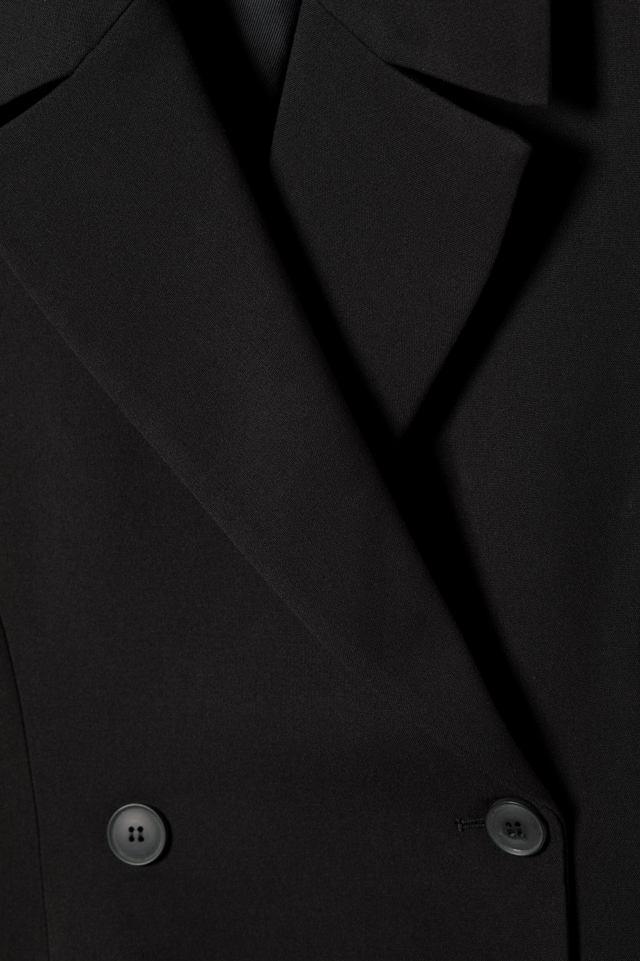 Ingrandisci l'immagine: Fitted Double-Breasted Blazer - Black - DONNA | H&M CH 7