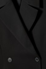 Black - Fitted Double-Breasted Blazer - 7