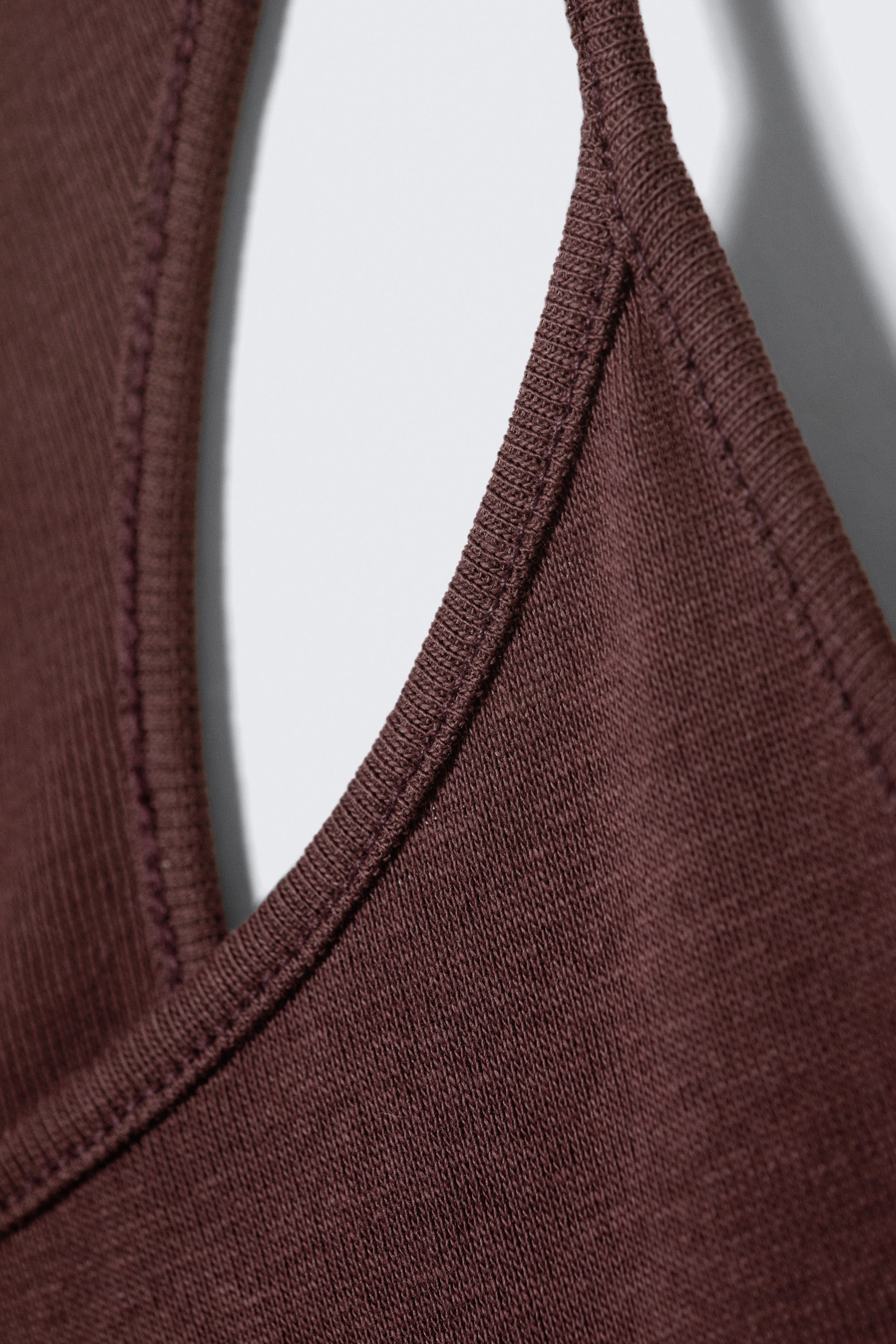 Burgunderrot - Schmal geschnittenes Racerback-Tanktop - 5