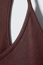 Burgunderrot - Schmal geschnittenes Racerback-Tanktop - 5