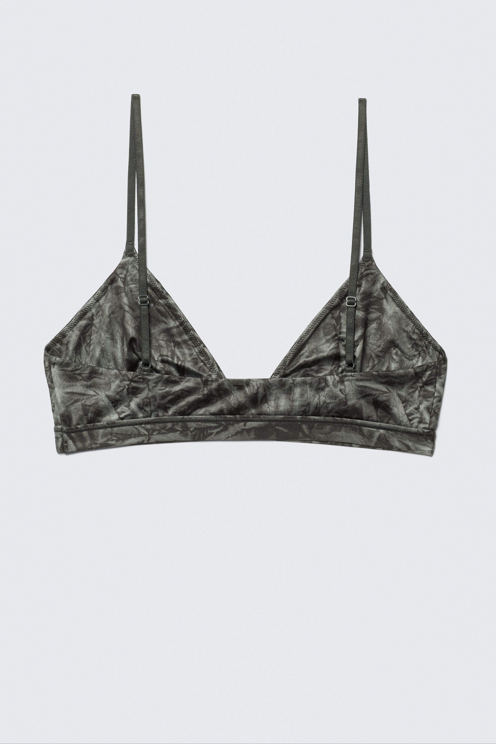 Dunkelgrau - Crinkle-Print - SoftMicroV-neckTriangleBra - 2