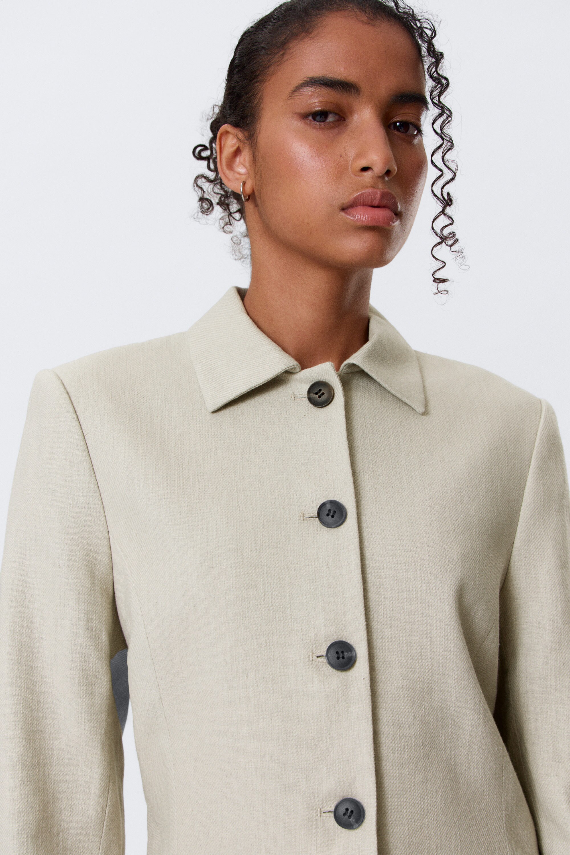 short wool blend jacket - Black | Weekday WW