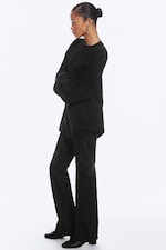 Black - Oversized Long Sleeve T-shirt - 2