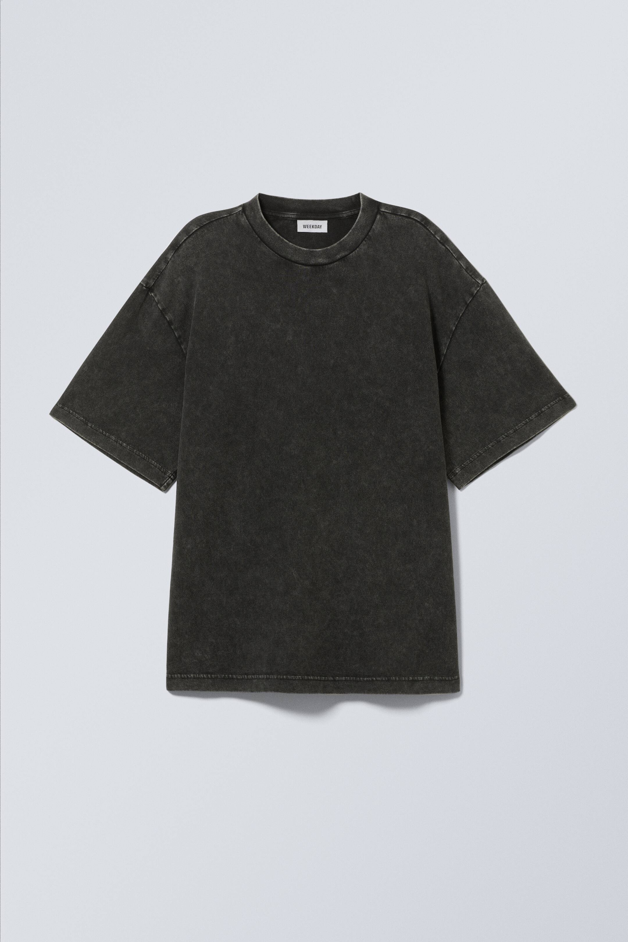 Zobacz większy obraz: Miękki T-shirt oversize - Washed Black - ONA | H&M PL 1
