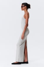 Grey Melange - Racerback Jersey Maxi Dress - 1