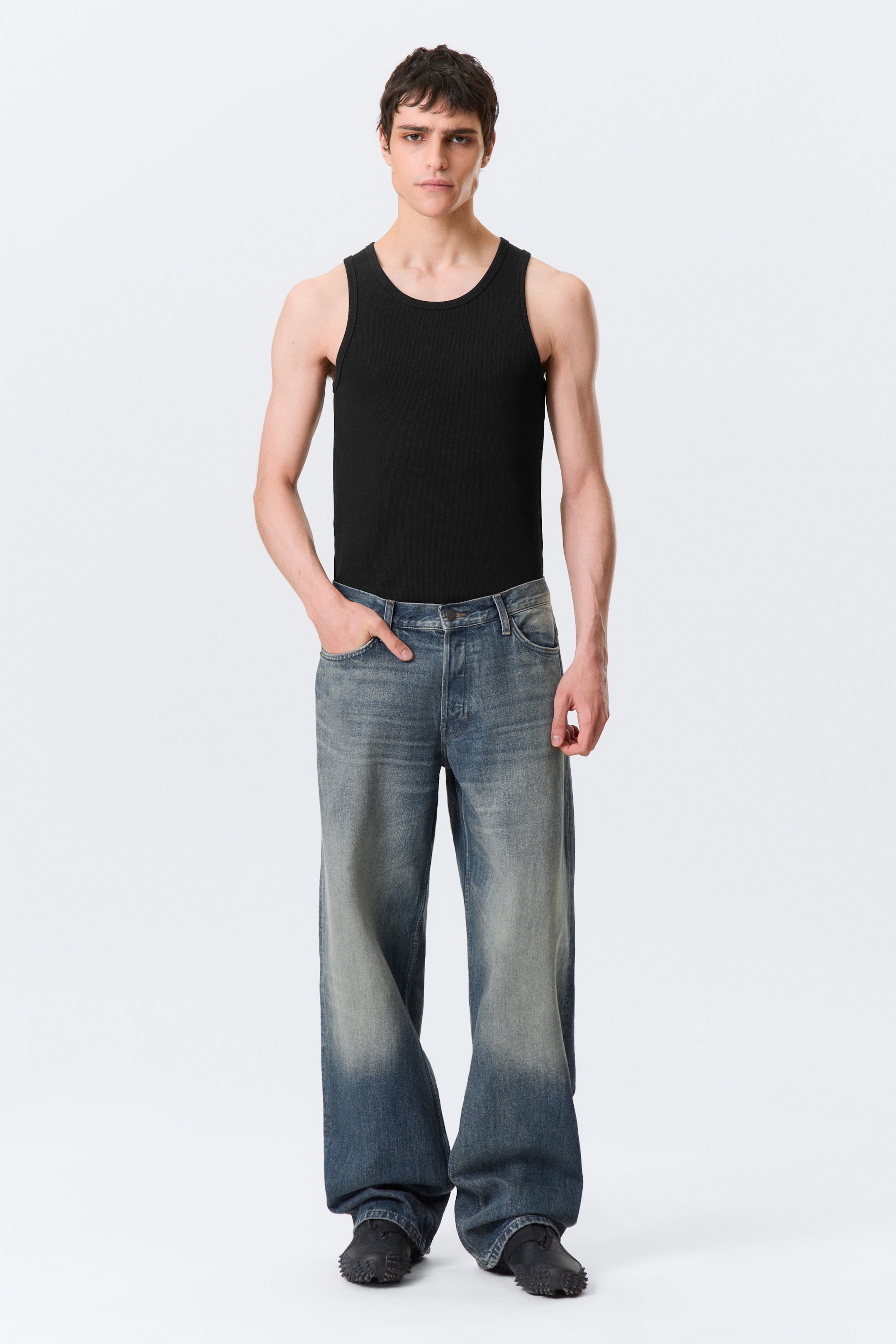 Baltic Blue - Dunkelblau - Sphere Low Waist Loose Straight Leg Jeans - 1