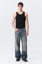 Baltic Blue - Dunkelblau - Sphere Low Waist Loose Straight Leg Jeans - 0