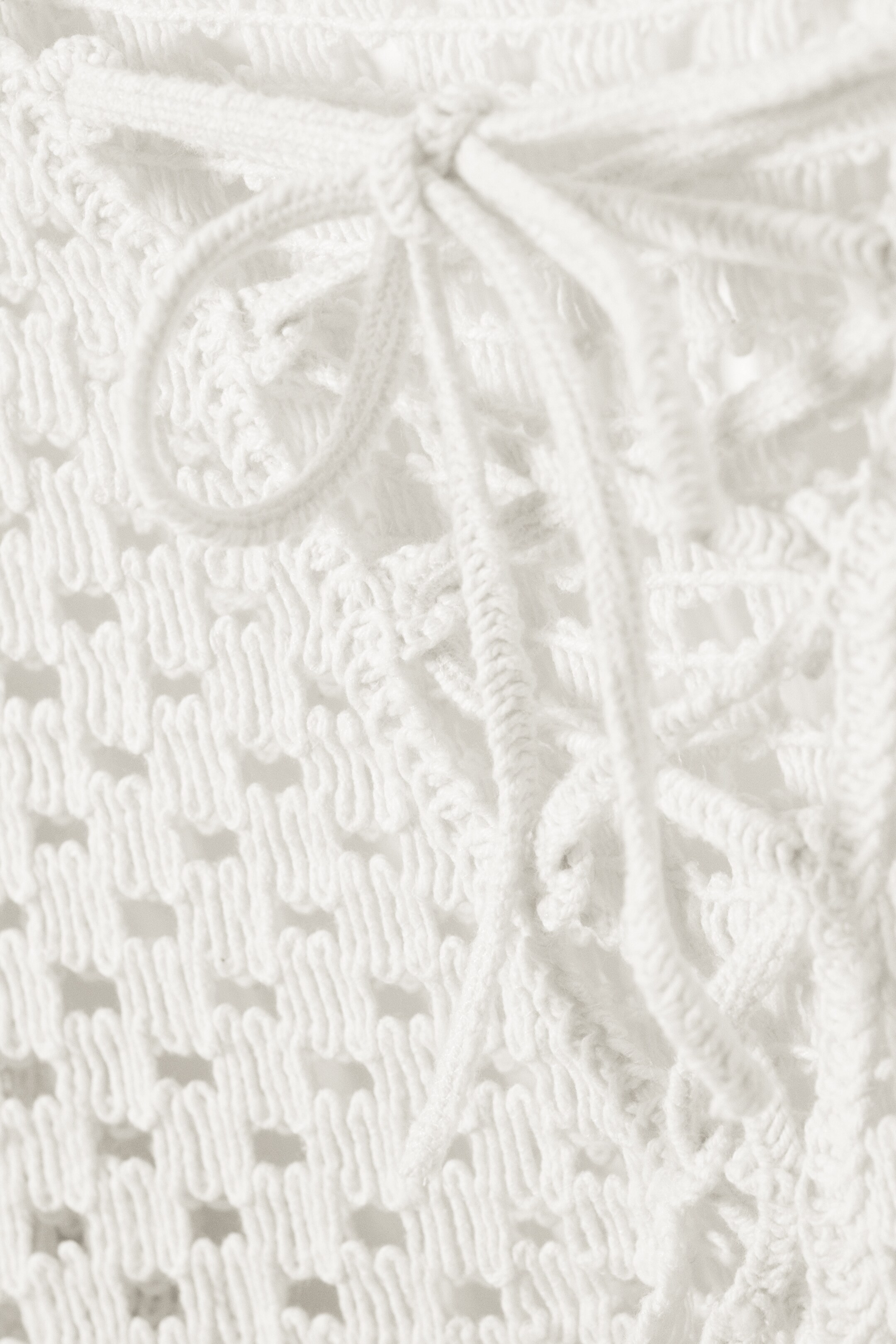 Ver imagem maior: Top de manga comprida em croché - Branco - SENHORA | H&M PT 6