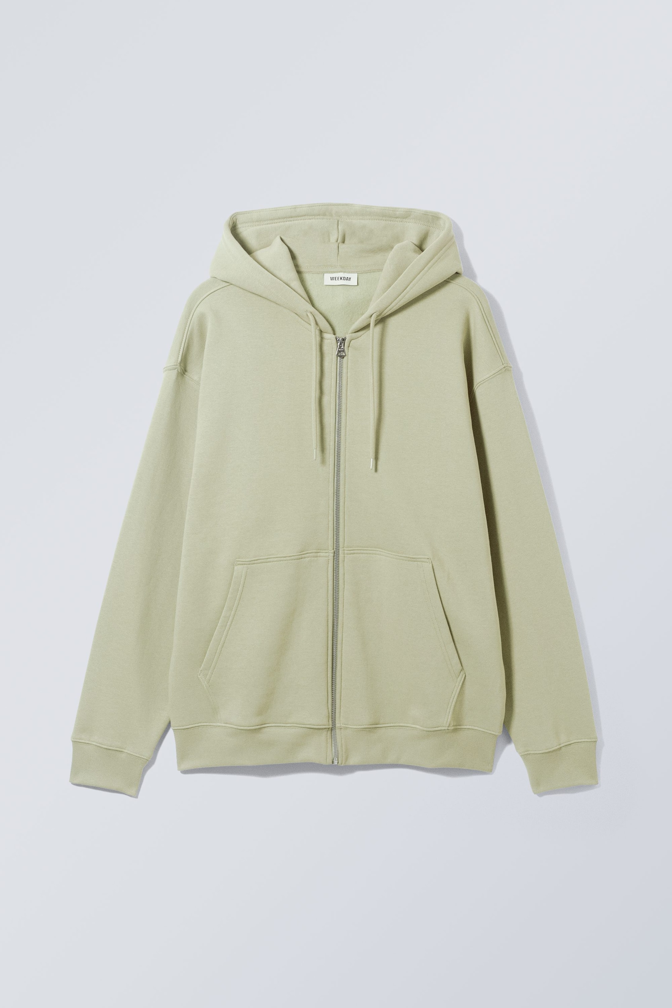 Echte Limette - Oversized-Kapuzenjacke mit Reißverschluss - 1