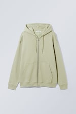Echte Limette - Oversized-Kapuzenjacke mit Reißverschluss - 0