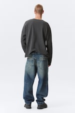 Baltic Blue - Dark Blue - Sculpted Low Rise Loose Tapered Leg Jeans - 4