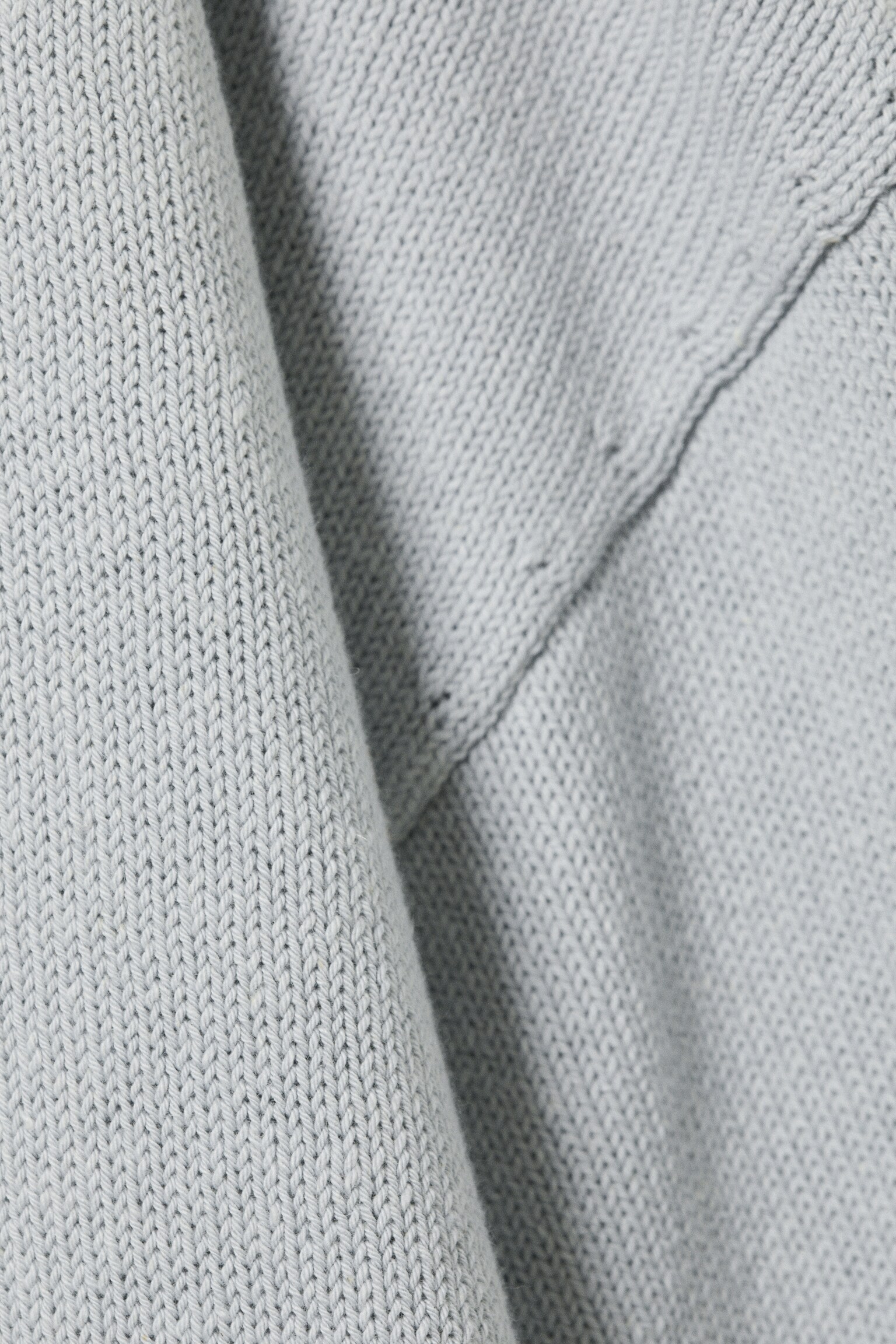 Kastiger Oversized-Pullover aus Baumwollstrick - Helles Taubenblau - 2